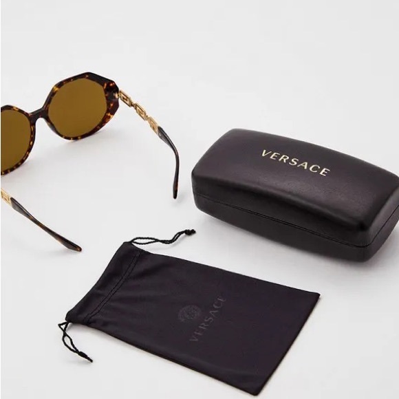 VERSACE Dark Brown Geometric Ladies Sunglasses VE4395 534673 59 - Picture 9 of 14